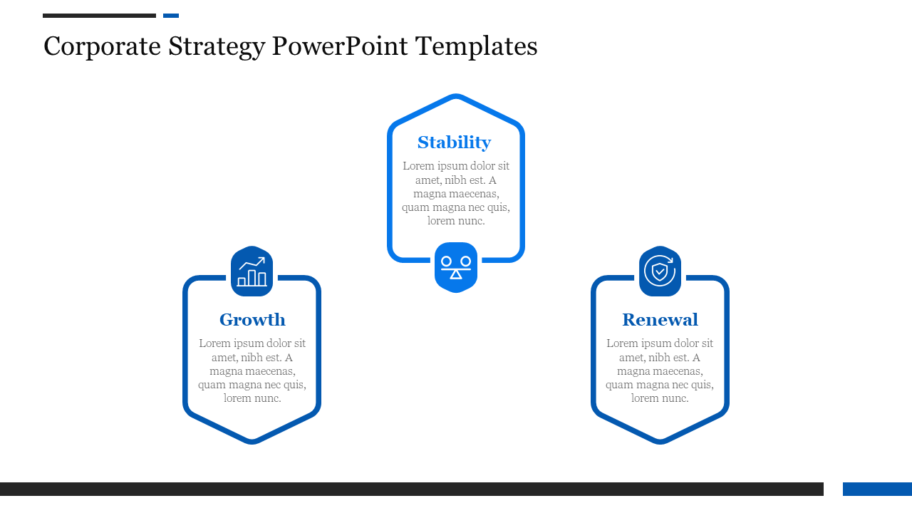 Corporate Strategy PowerPoint Templates-3-Blue